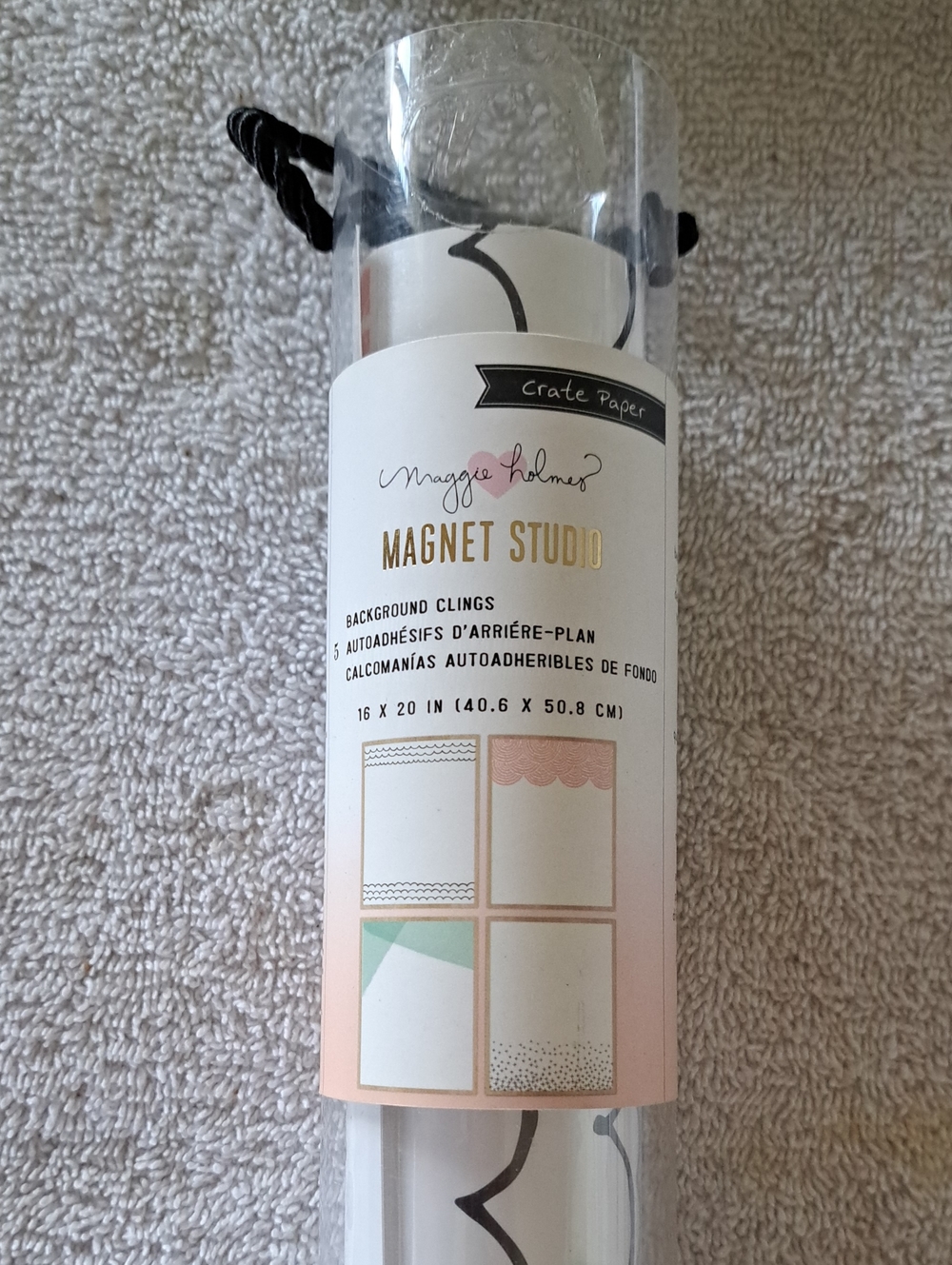 Maggie Holmes Magnet Studio Background Clings - Blush & Gold Accents 16X20